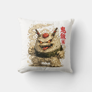 Coussin Oni Noodle Yokai – Art Monster de la nourriture ja