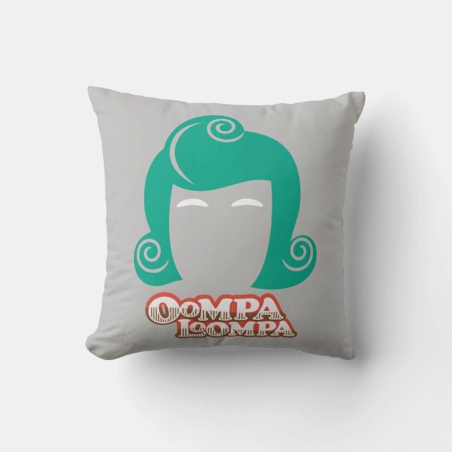 Coussin Oompa Loompa Graphique de cheveux (Recto)
