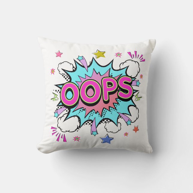 Coussin Oops Pop Art Explosion (Recto)