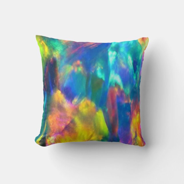Coussin Opale arc-en-ciel - (Recto)