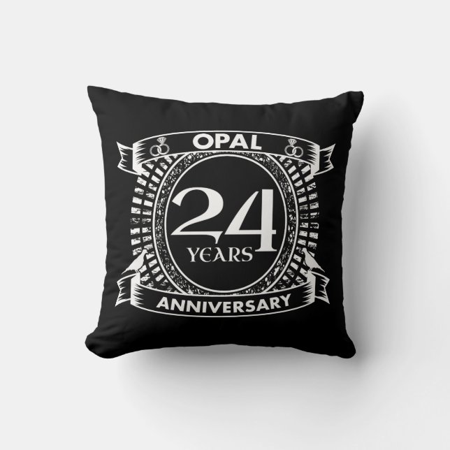 Coussin Opale du 24e anniversaire du mariage (Recto)