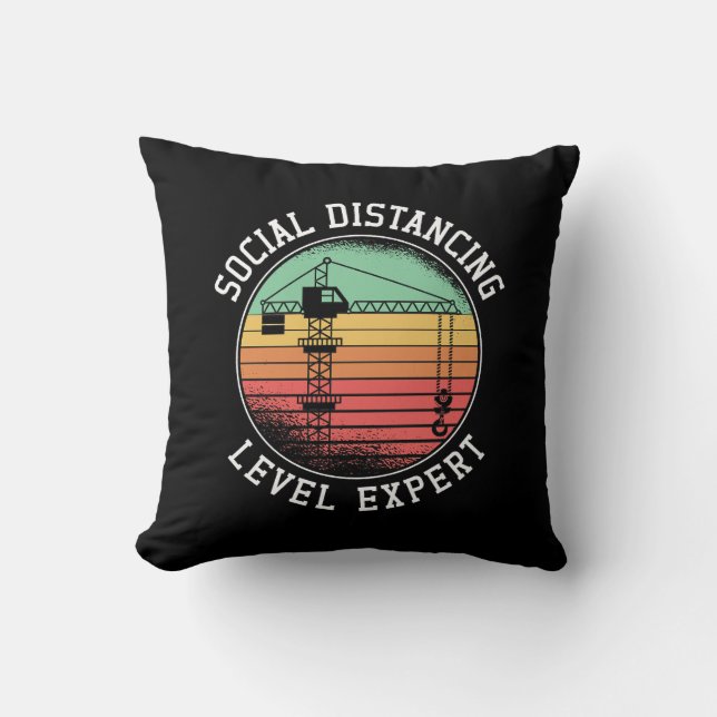 Coussin Opérateur de grue Niveau de distance sociale Exper (Recto)