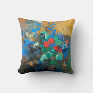 Coussin Ophélie parmi les Fleurs, Redon