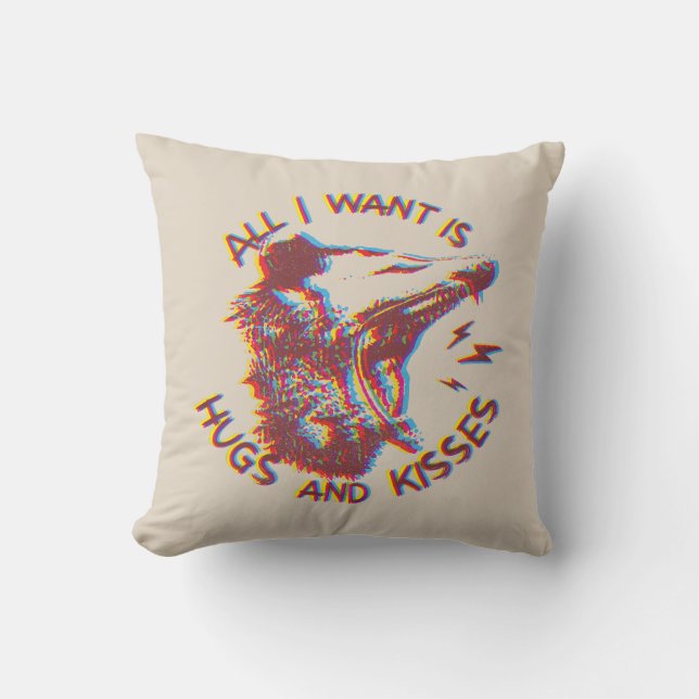 Coussin Opossum Possum Souhaitant Aimer Drôle Mème Animal (Recto)