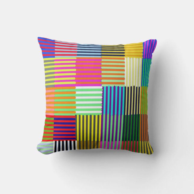 Coussin Optique inspirée par Bauhaus (Recto)