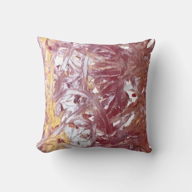 Coussin Or, Argent, Rouge, Or Rose, Marbre Artwork (Recto)