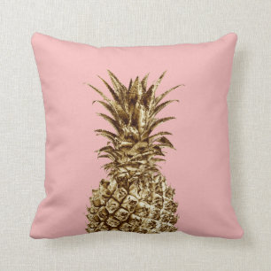 Coussin Or assez girly élégant et ananas de rose en past