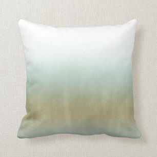 Coussin Or Blanc Mousse de Mer Élégant Mariage Moderne de 