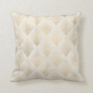 Coussin Or crémeux beige en ivoire net de sépia d'art d