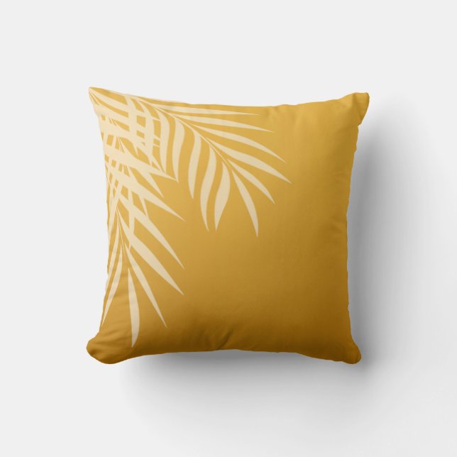 Coussin Or de la silhouette | de palmier de plage (Recto)