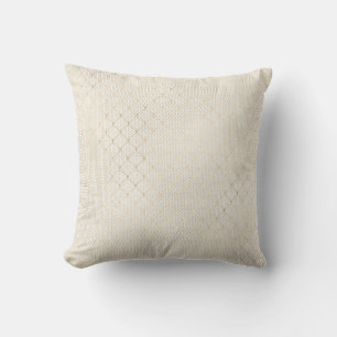 Coussin Or élégant net sensible d'ivoire de la géométr