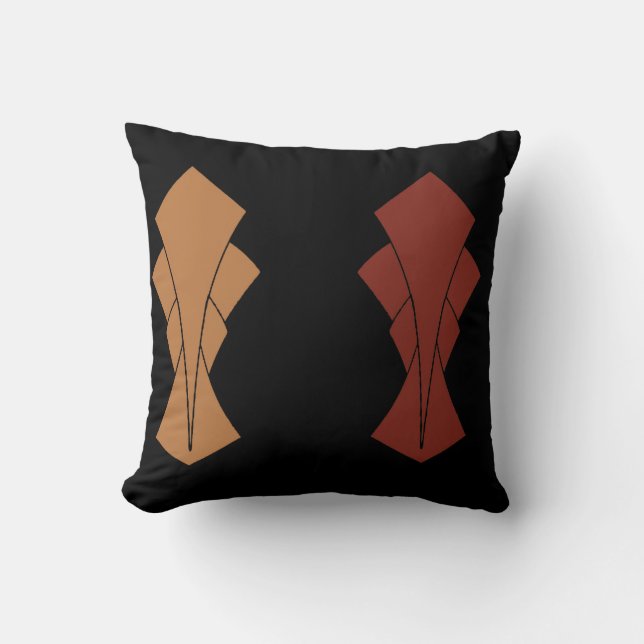 Coussin Or et réversible noirs de rose des vents de (Recto)
