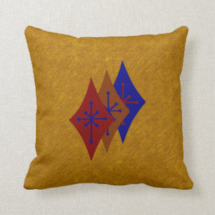 Coussin Or moderne de Starburst de diamant de la rétro