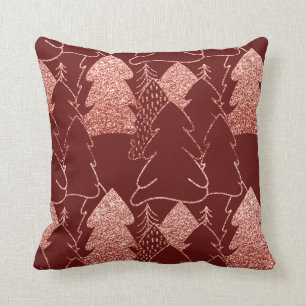 Coussin Or rose Bourgogne de parties scintillantes de