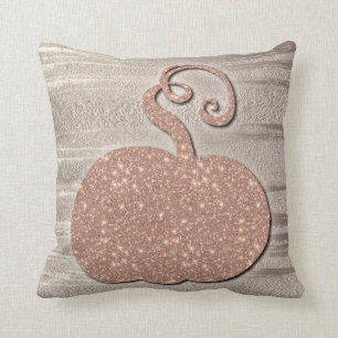 Coussin Or rose Champagne de Faux de citrouille de