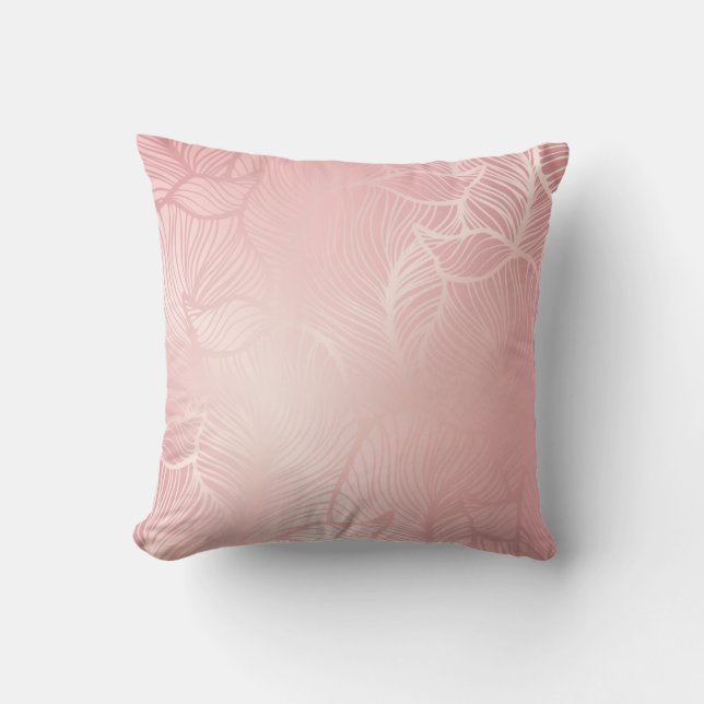 Coussin Or rose damas vintage  (Recto)