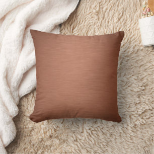 Coussin Or rose métallisé brossé