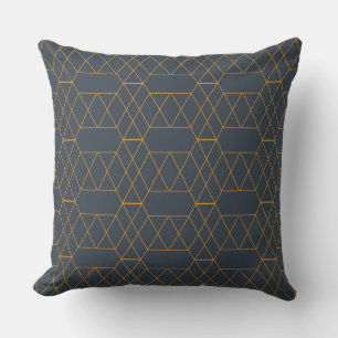 Coussin Or, simple, moderne, cool, lignes tendance géométr