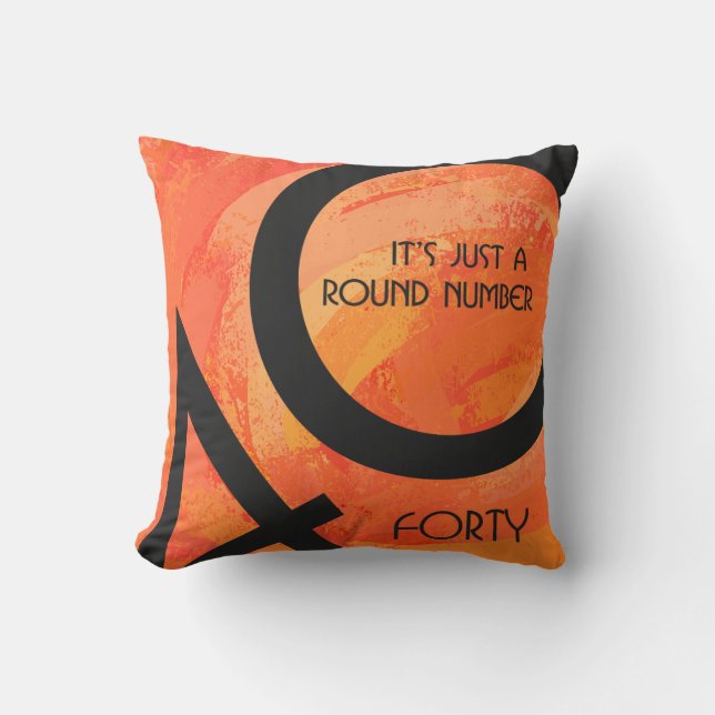 Coussin Orange 40 Anniversaire de la Décennie (Recto)