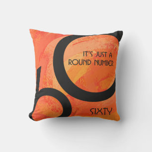 Coussin Orange 60 Anniversaire de la Décennie