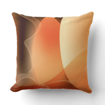 Orange Abstrait et Motif Brown