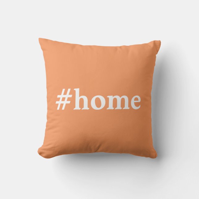 Coussin Orange baisée au soleil #Accueil (Recto)