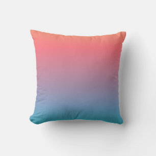 Coussin Orange Blue Ombre Moderne