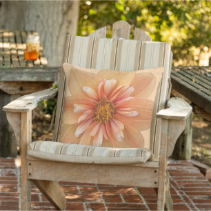 Coussin Orange Collarette Dahlia Floral