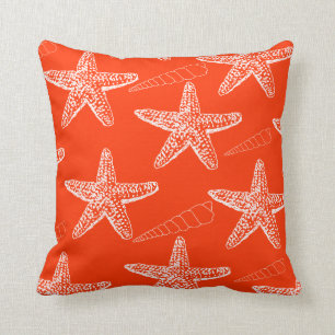 Coussin orange de coquillage de tango