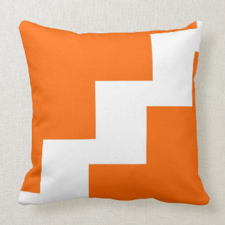Coussin Orange et blanc de Chevron