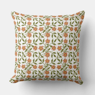 COUSSIN ORANGE FLEURS