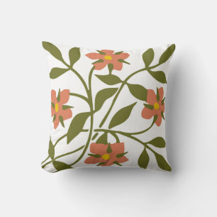 COUSSIN ORANGE FLEURS