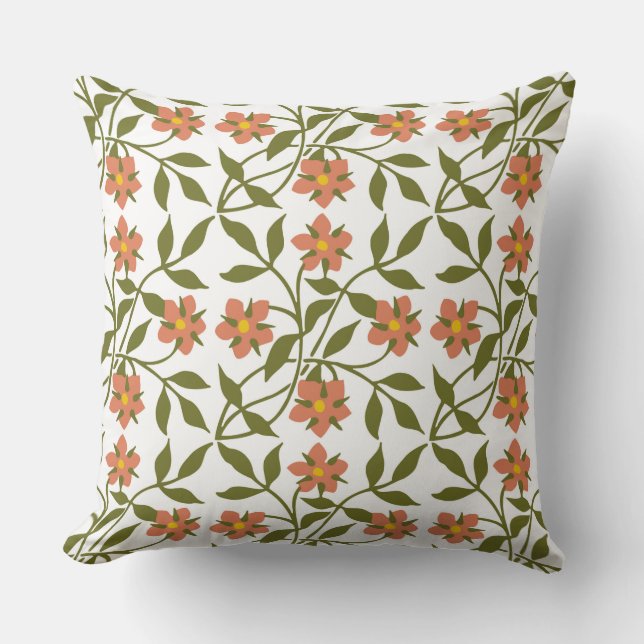 COUSSIN ORANGE FLEURS JETER PILLOW (Recto)