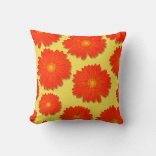 Coussin Orange Gerbera 2