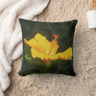 Coussin Orange Hibiscus