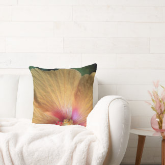 Coussin Orange Hibiscus Ruffle