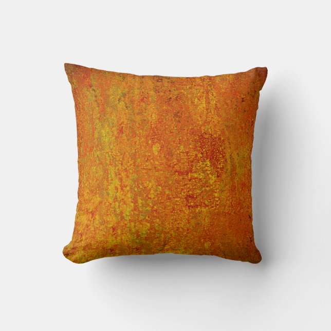 Coussin Orange jaune grunge fond abstrait, art, backgr (Recto)