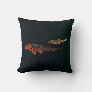Coussin Orange Koi et Gold Koi