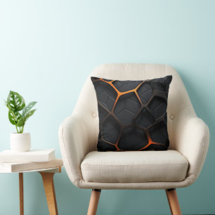 Coussin Orange noir