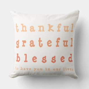 Coussin Orange Ombre Merci Grateful Merci Thanksgivin