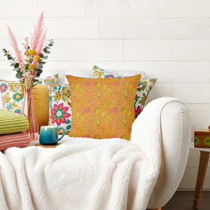 Coussin Orange paisley