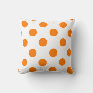 Coussin Orange Pois Motif tendance Fille moderne mignonne