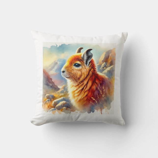 Coussin Orange Rock Viscacha 270824AREF117 - Watercolor (Recto)