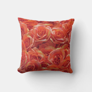 Coussin Orange Rose Photo grande collection de fleurs Flor