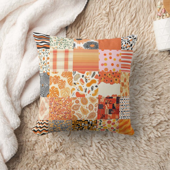 Coussin Orange Sunset Cheat Quilt Motif 2025 (Couverture)