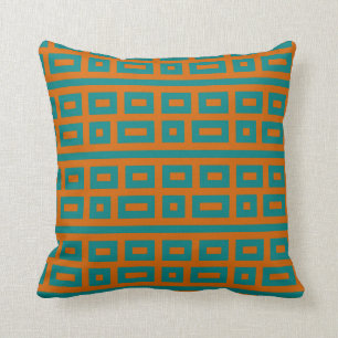 Coussin Orange turquoise de couleurs complémentaires