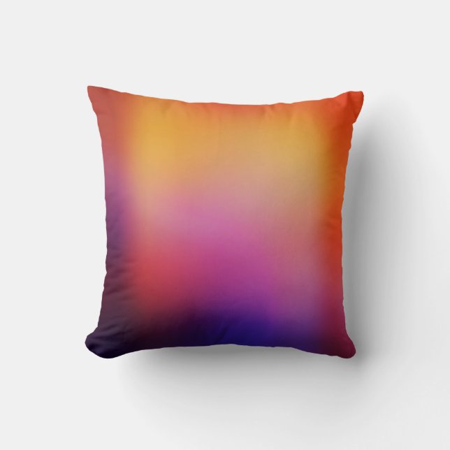 Coussin Orange violet rose et jaune Abstrait brillant mode (Recto)