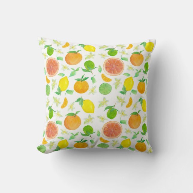 Coussin Oranges Citrons de pamplemousse Fruit d'agrumes (Recto)