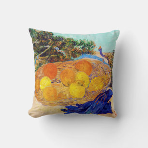 Coussin Oranges et citrons avec gants bleus, Van Gogh