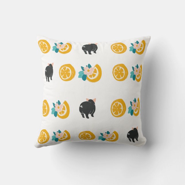 Coussin Oranges et petits cochons (Verso)